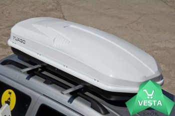 Бокс на крышу автомобиля YUAGO Antares (580 литров, 217 см) (двустороннее открытие)