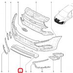 Накладка переднего бампера для Лада Гранта FL Drive Active (под окраску)